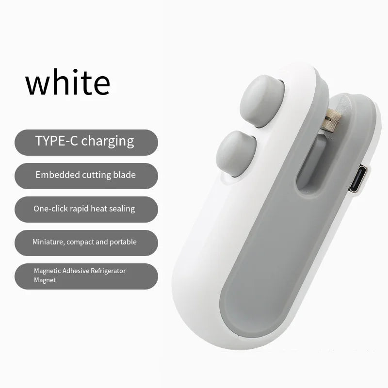 Mini USB Rechargeable Bag Sealer – Handheld Heat Sealing Machine for Food Storage