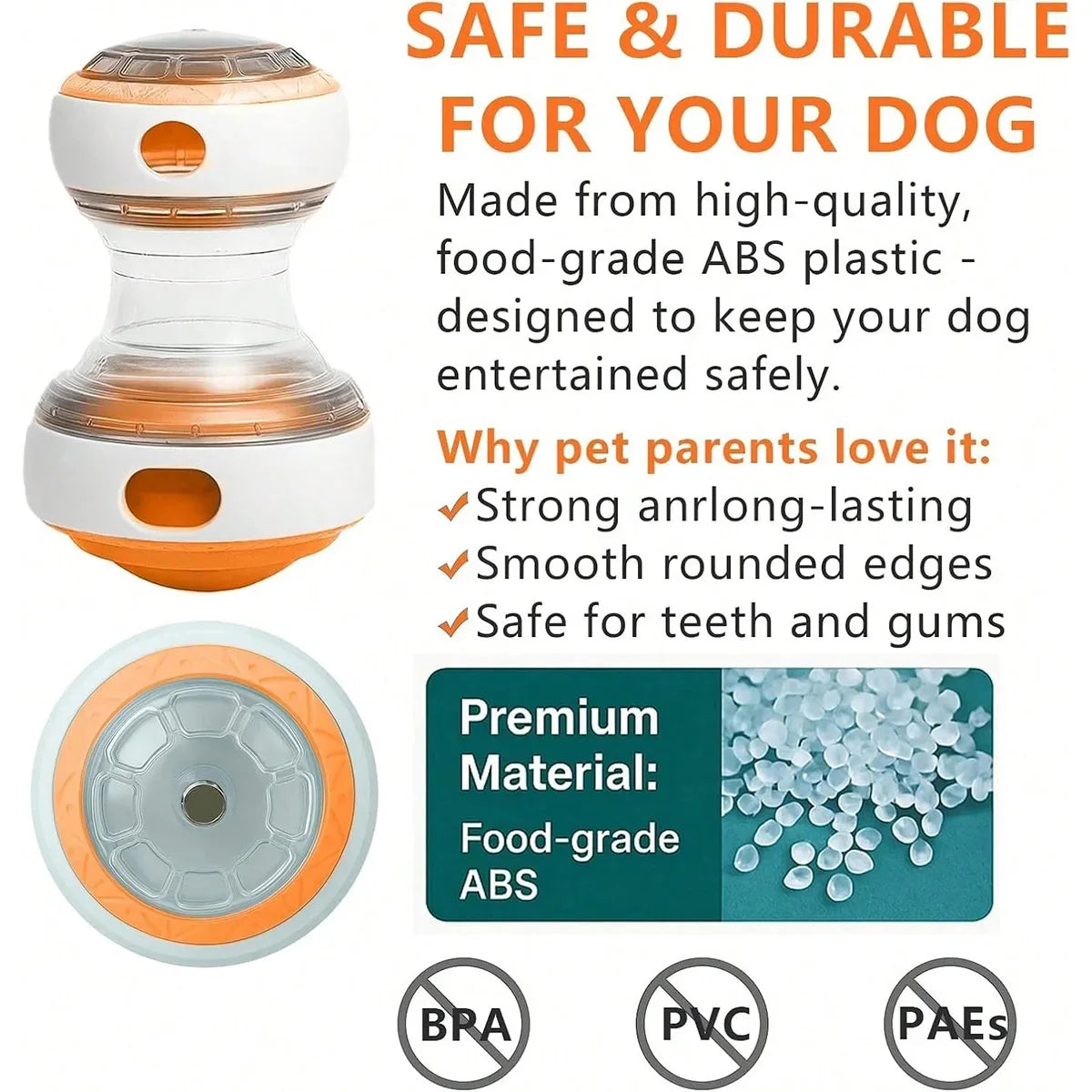 Interactive Dog Treat Dispenser Ball – Puzzle & Slow Feeder Toy