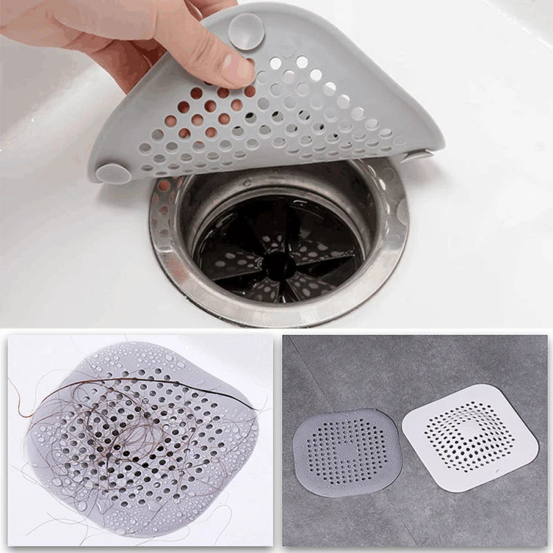 Silicone Shower & Sink Drain Hair Catcher – Reusable Drain Strainer & Stopper