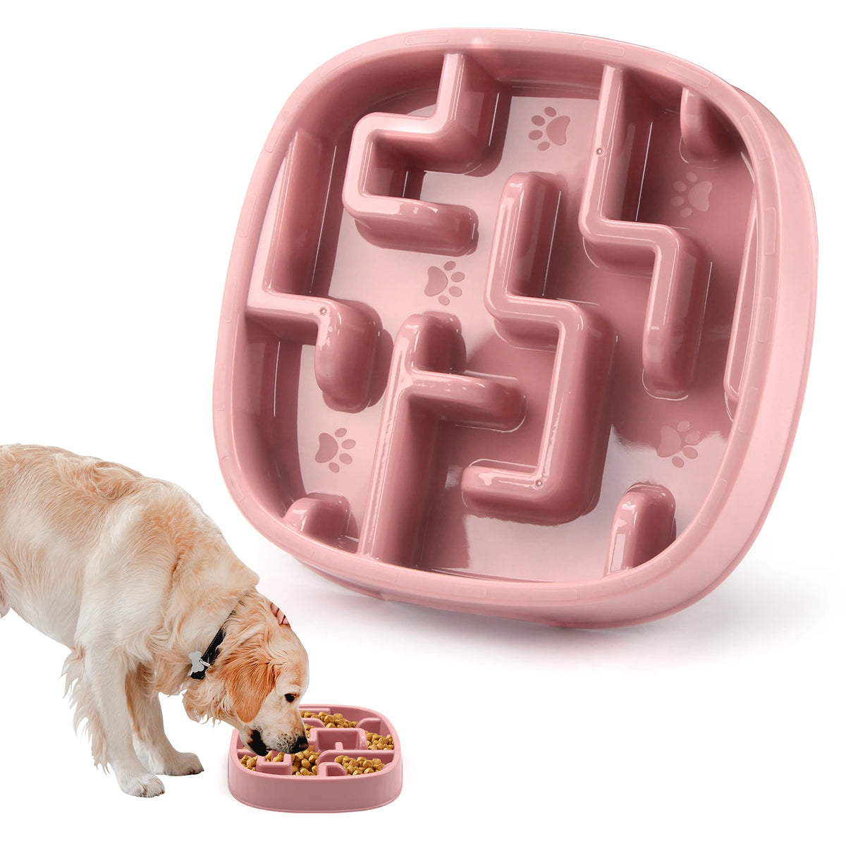 Slow Feeder Dog Bowl – Non-Slip Anti-Gulping Bowl for Dogs & Puppies