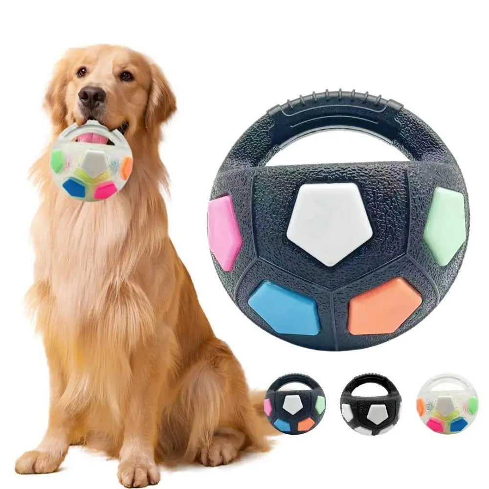 Dog Soccer Ball Tug Toy – Squeaky & Floating Interactive Ball