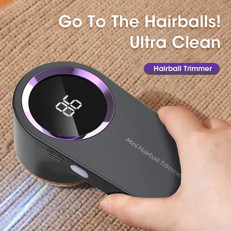 USB Rechargeable Fabric Shaver – Electric Lint & Fuzz Remover with LED Display