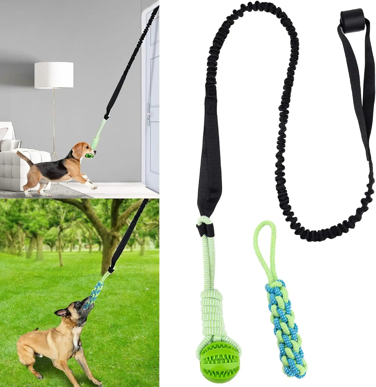 Spring Pole Dog Rope Toy – Interactive Tether Tug of War Toy