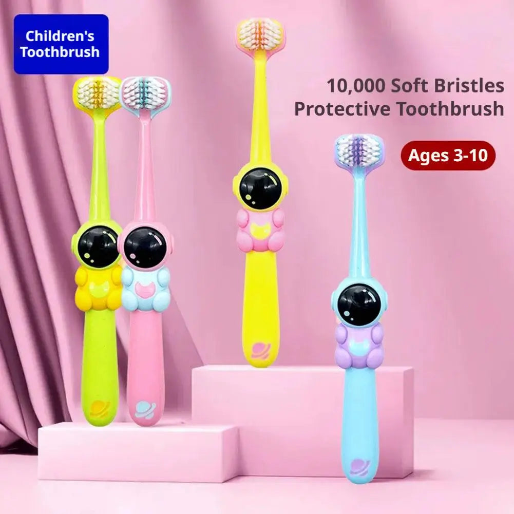 Kids’ 3-Sided Toothbrush – Soft Bristle Dental Care Brush for Ages 3–12