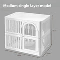 Large Indoor Dog House with Wheels – Transparent Pet Kennel
