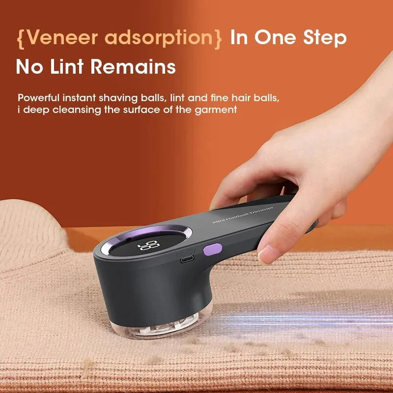 USB Rechargeable Fabric Shaver – Electric Lint & Fuzz Remover with LED Display