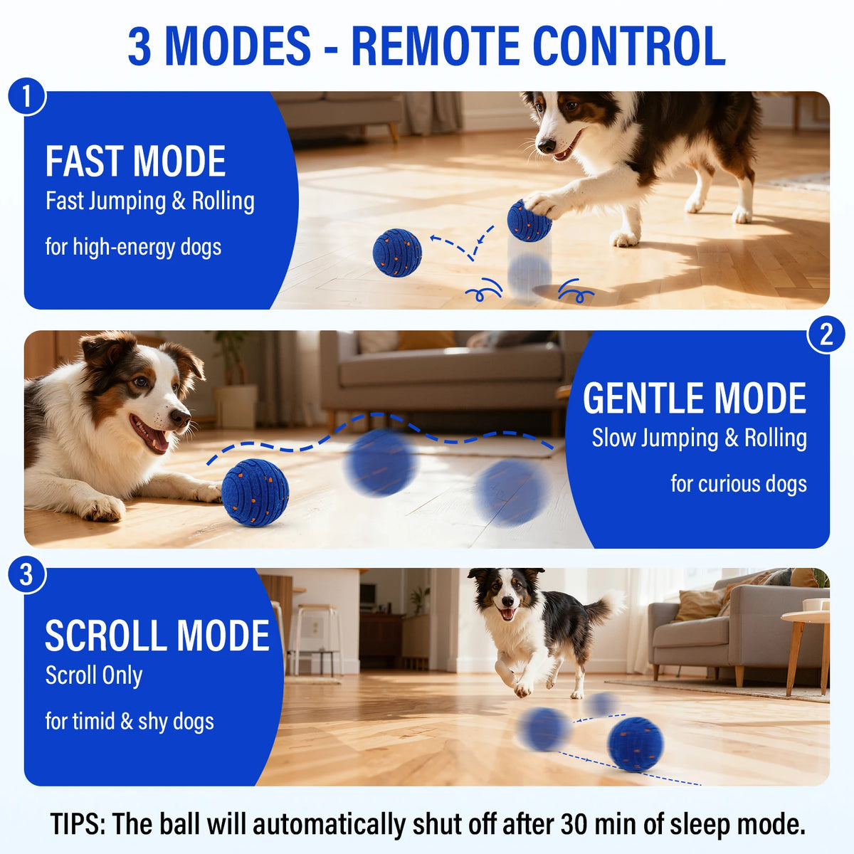Smart Interactive Dog Toy – Automatic Rechargeable Ball for Aggressive Chewers