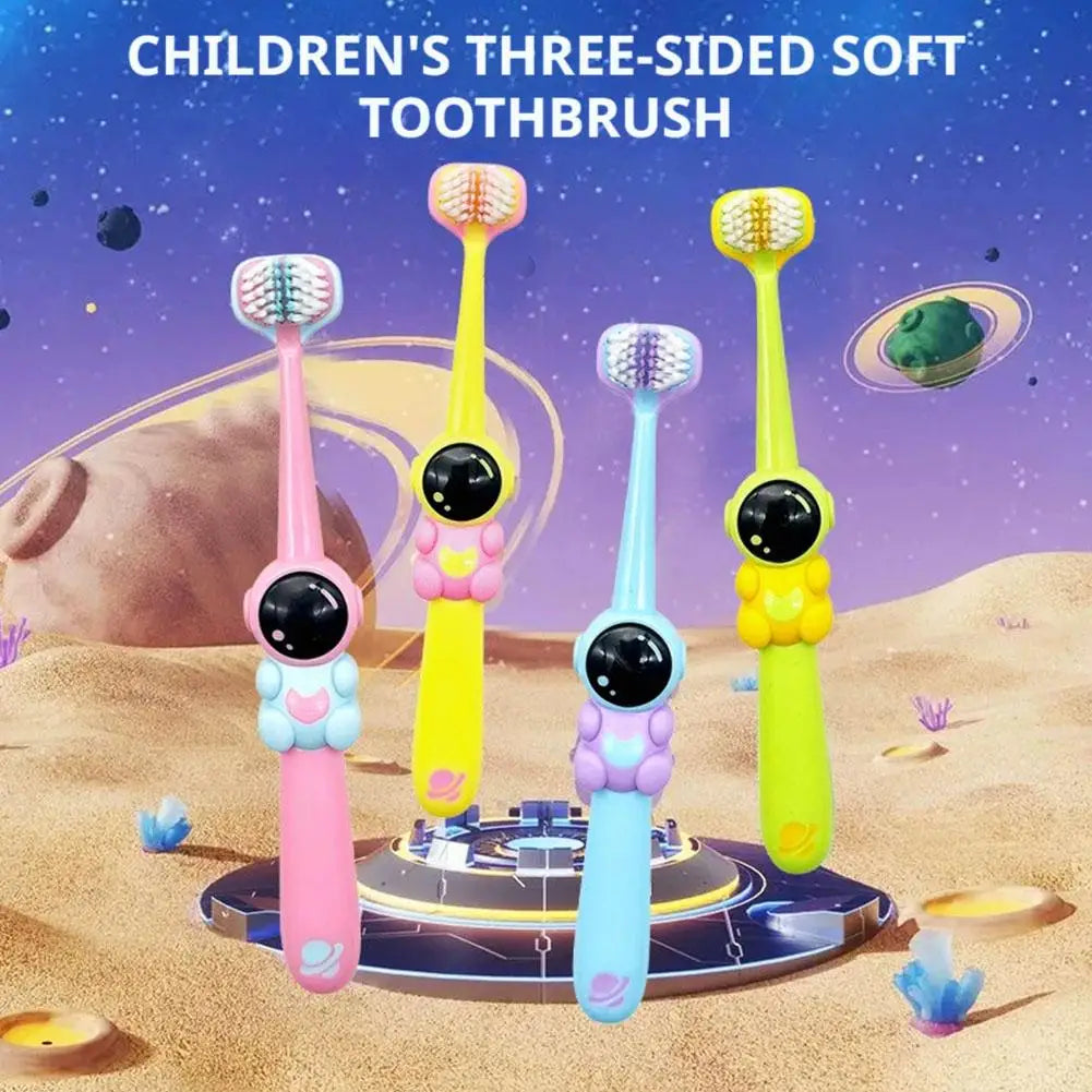 Kids’ 3-Sided Toothbrush – Soft Bristle Dental Care Brush for Ages 3–12