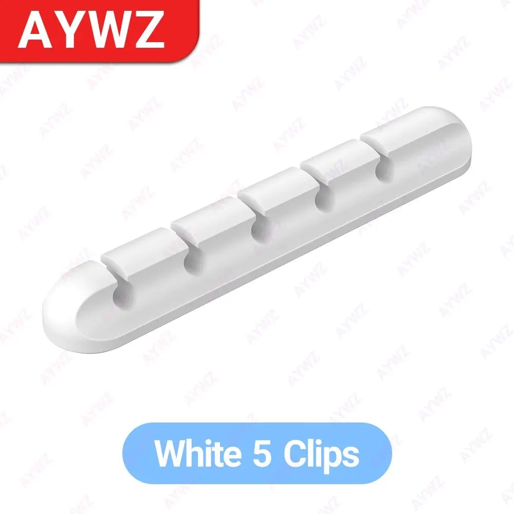 Adhesive Cable Clips – Self-Stick Cord Organizer for Desk & Home