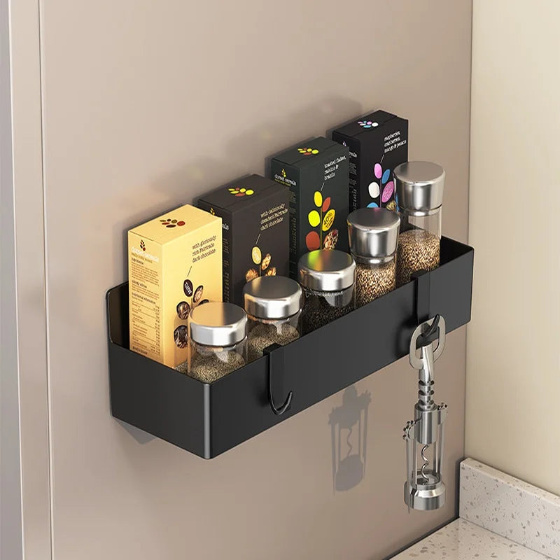 Magnetic Refrigerator Side Storage Rack – No-Drill Spice & Kitchen Organizer