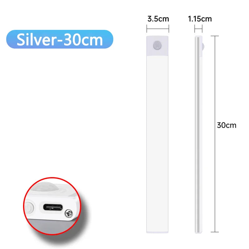 Motion Sensor Night Light – USB Rechargeable Wireless LED Cabinet Light
