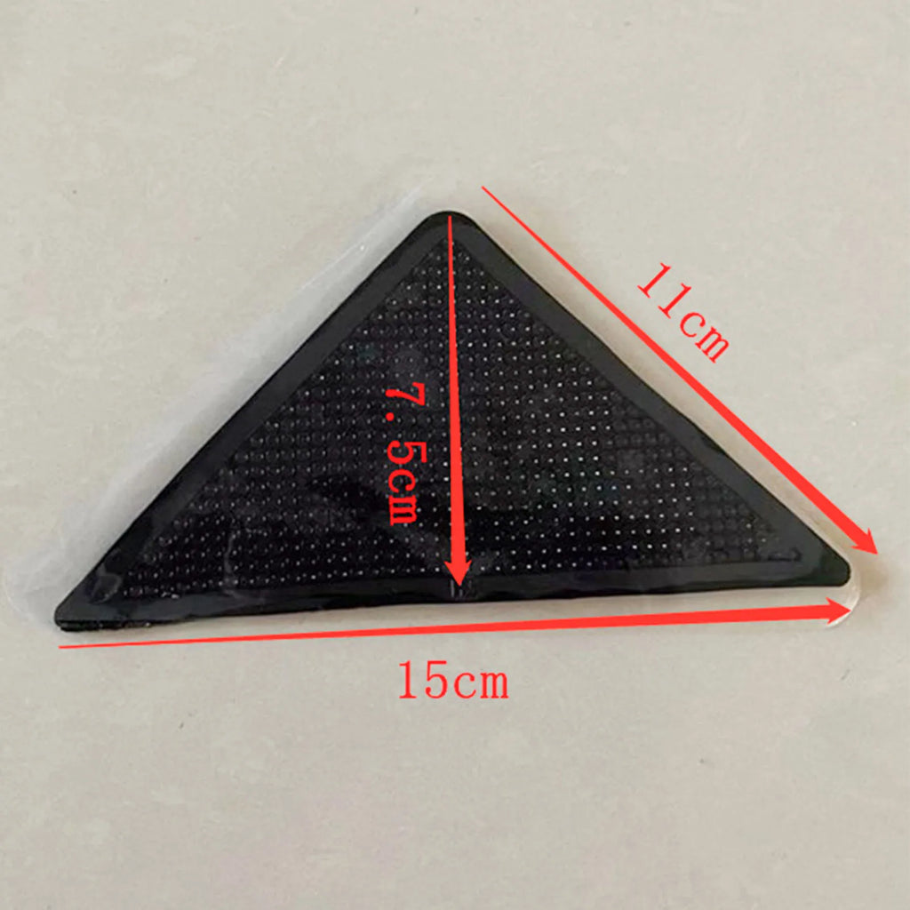 4-Piece Reusable Rug Grippers – Non-Slip Silicone Carpet Corner Pads