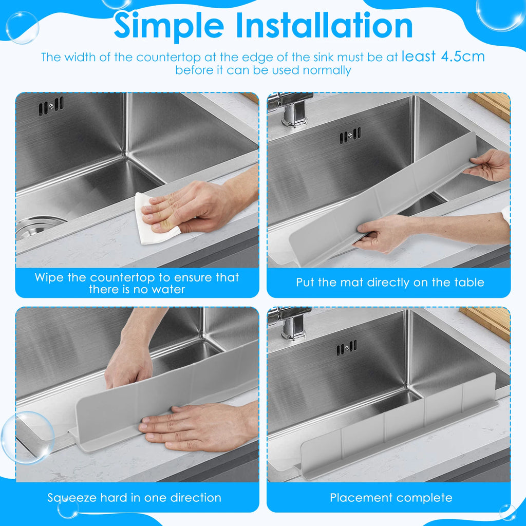 Silicone Sink Splash Guard – Kitchen Faucet Water Splash Protector