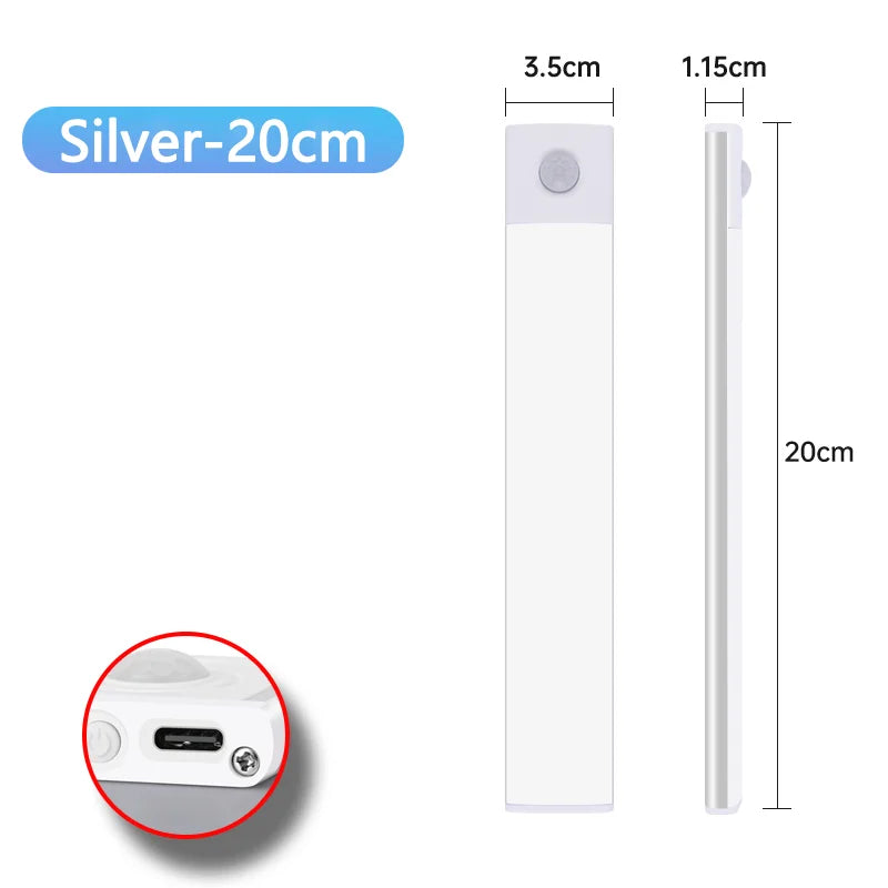 Motion Sensor Night Light – USB Rechargeable Wireless LED Cabinet Light