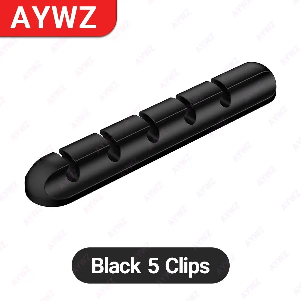 Adhesive Cable Clips – Self-Stick Cord Organizer for Desk & Home
