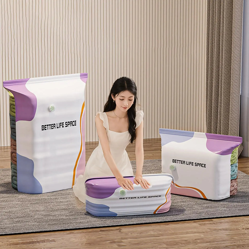 Vacuum Storage Bags – Space-Saving Clothes & Quilt Organizer
