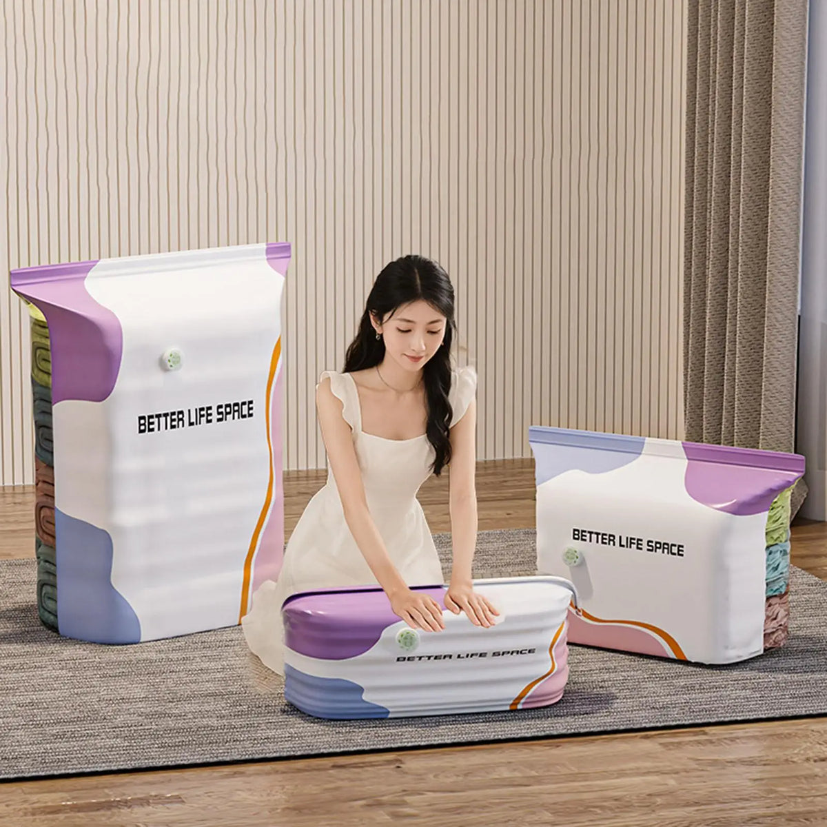 Vacuum Storage Bags – Space-Saving Clothes & Quilt Organizer