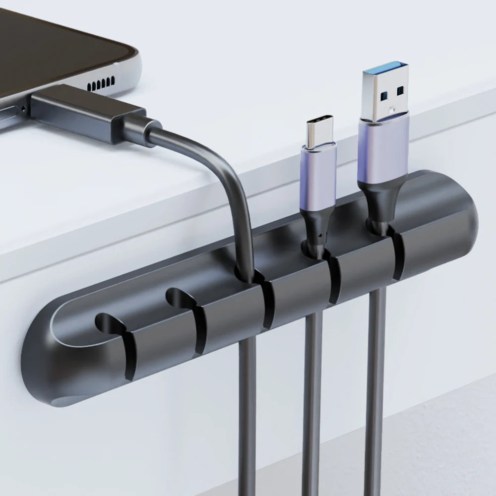 Adhesive Cable Clips – Self-Stick Cord Organizer for Desk & Home