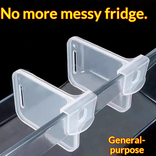 Adjustable Fridge Divider Clips – Refrigerator Shelf Organizer for Bottles & Food