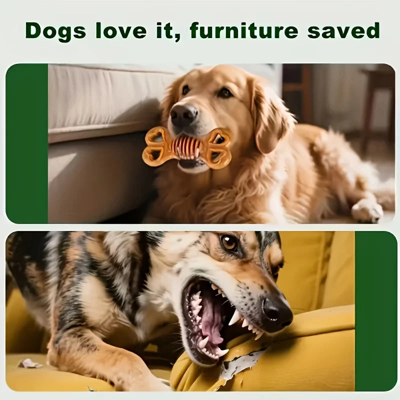 Durable Dog Chew Toy – Textured Bone for Aggressive Chewers & Puppies