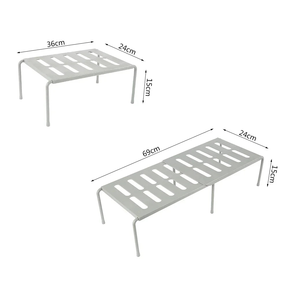 Expandable Kitchen Storage Shelf – Freestanding Spice & Cabinet Organizer