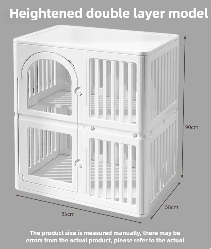 Large Indoor Dog House with Wheels – Transparent Pet Kennel