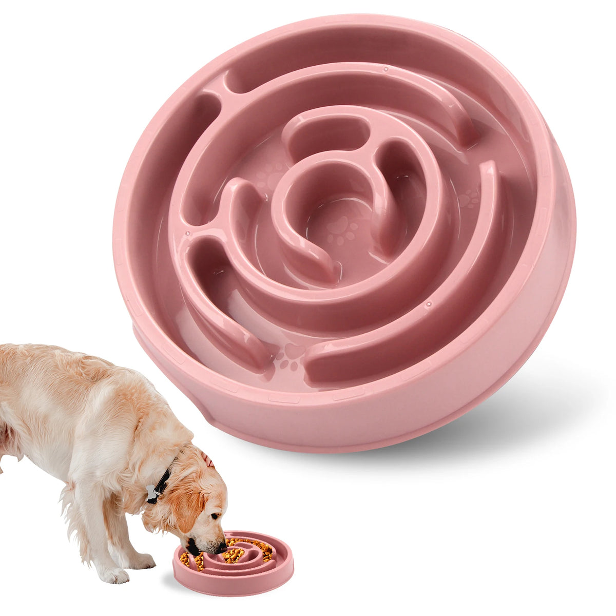 Slow Feeder Dog Bowl – Non-Slip Anti-Gulping Bowl for Dogs & Puppies