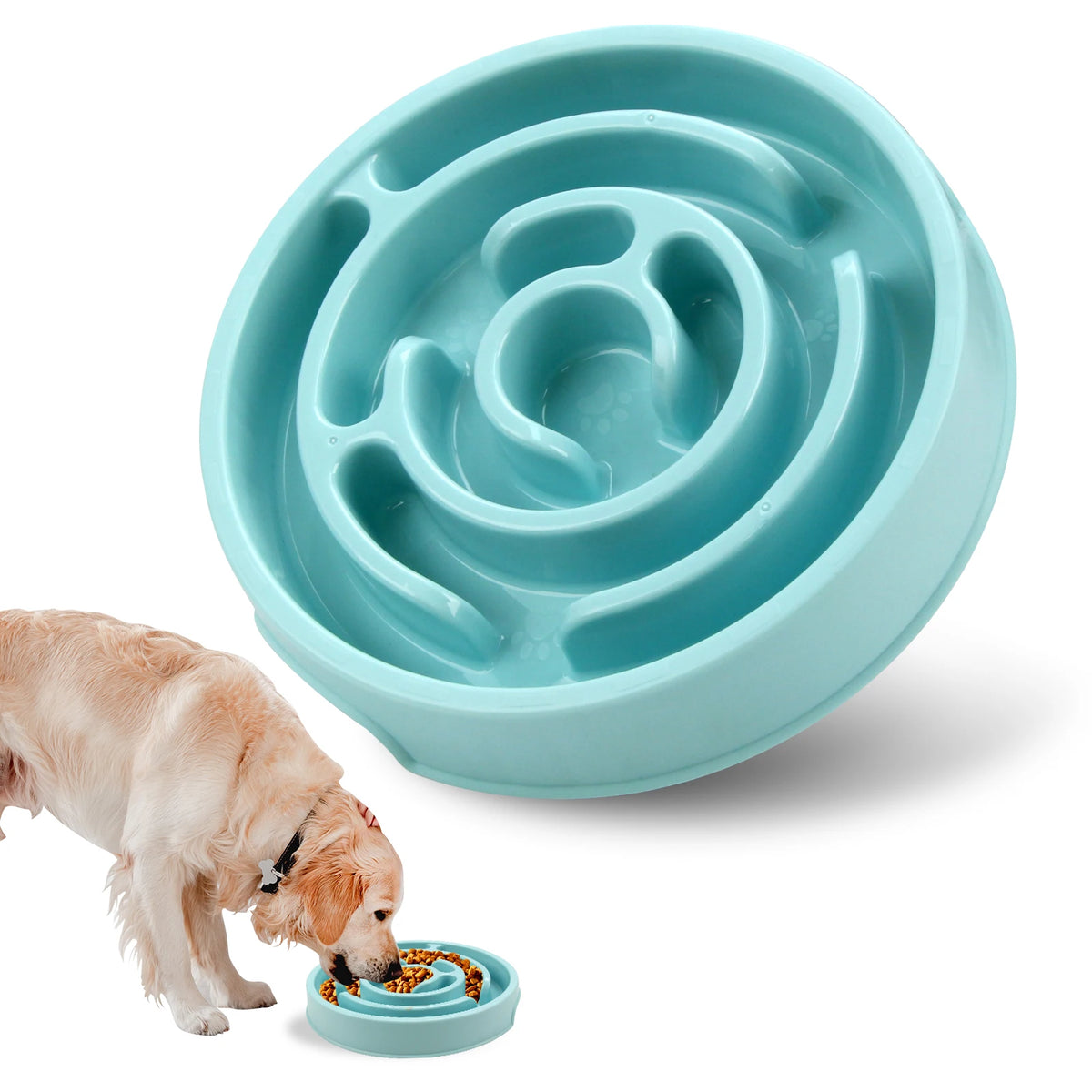 Slow Feeder Dog Bowl – Non-Slip Anti-Gulping Bowl for Dogs & Puppies